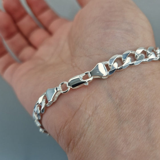 Pansar armband med Kors i silver