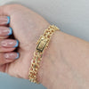 X-länk armband 18k guld 19cm